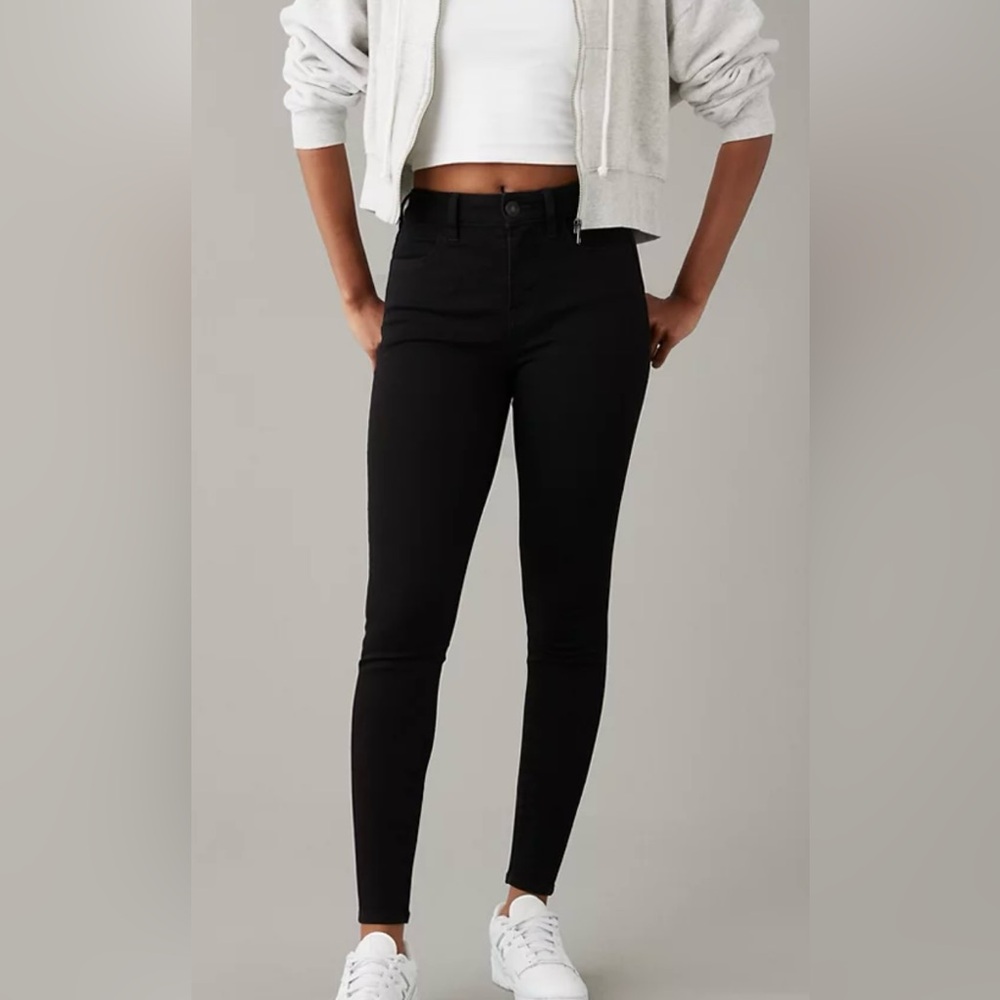 American Eagle The Dream Jean Skinny Crop Black Jean